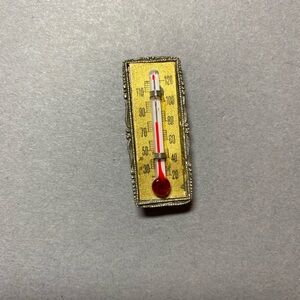 Vintage thermometer pin brooch